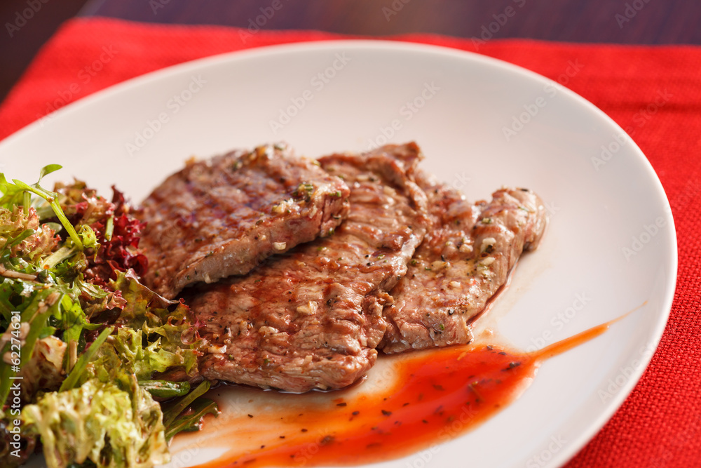 steak with salad steak with salad