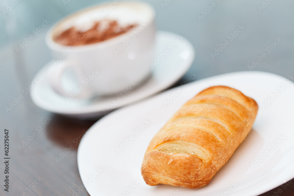 coffee with puff pastry coffee with puff pastry