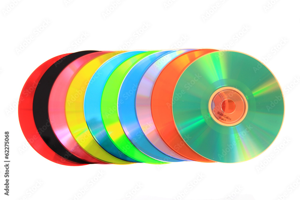 Obraz premium color DVD and CD (data)