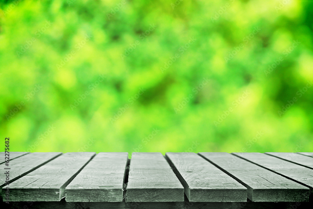 Fototapeta premium Green bokeh for picnic