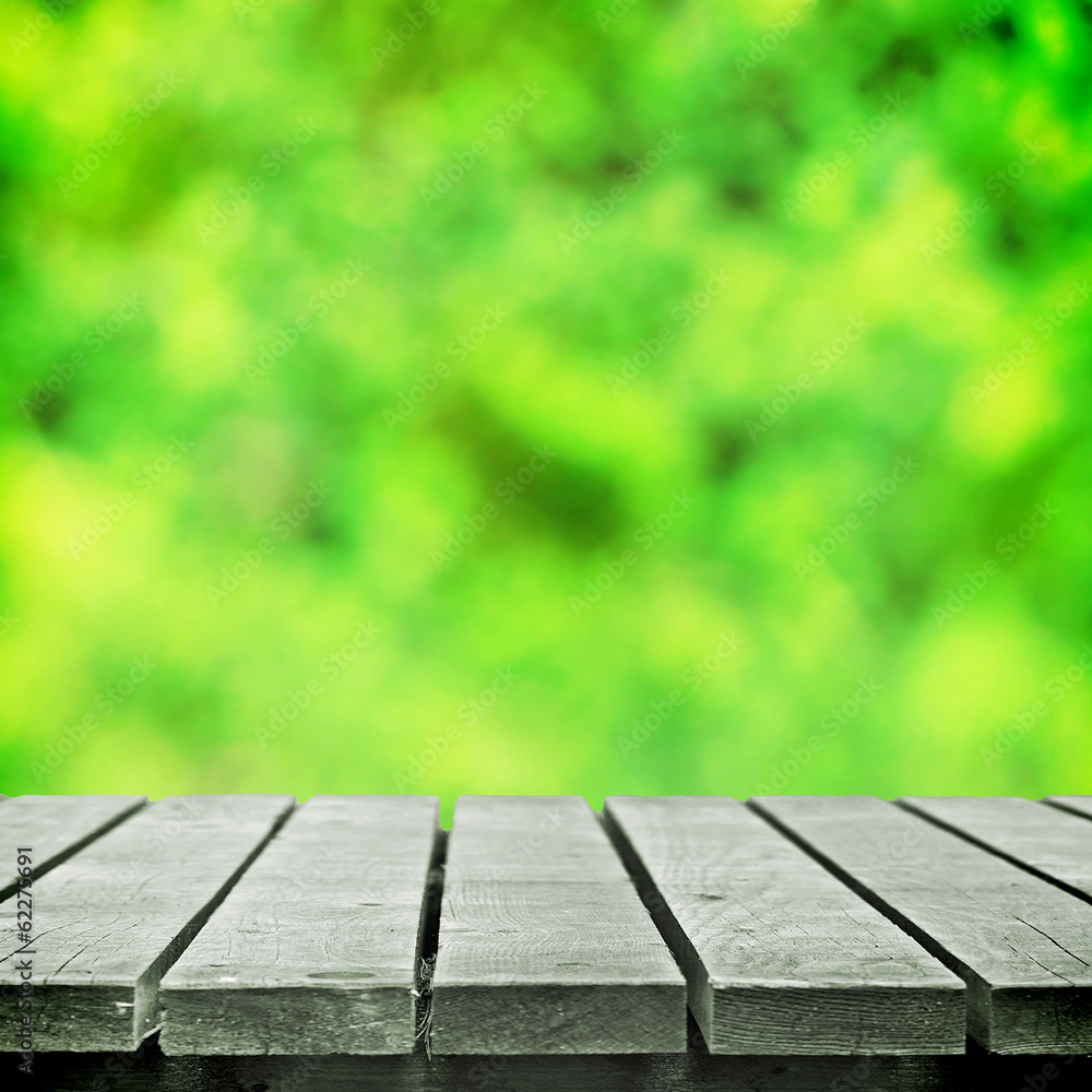 Fototapeta premium Green bokeh for picnic