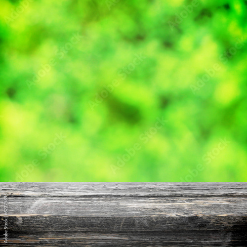 Bokeh and picnic table