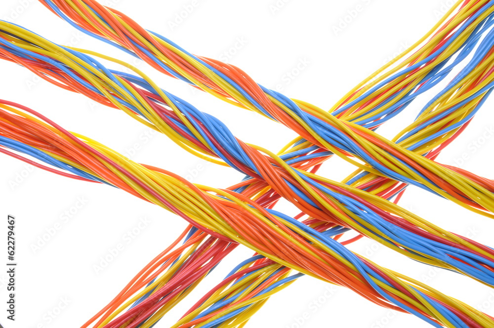 Computer cable isolated on white background Computer cable isolated on white background