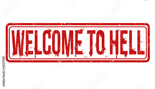 Welcome to hell stamp