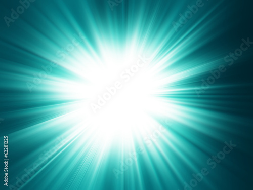 Starburst background, sunbeams going in all directions, green an