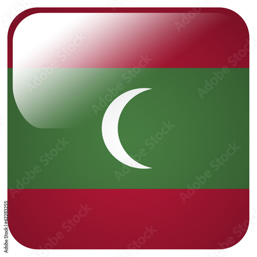 Free Download Glossy icon with flag of Maldives - GFXLoad