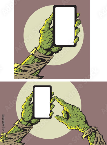 Zombie with smartphone