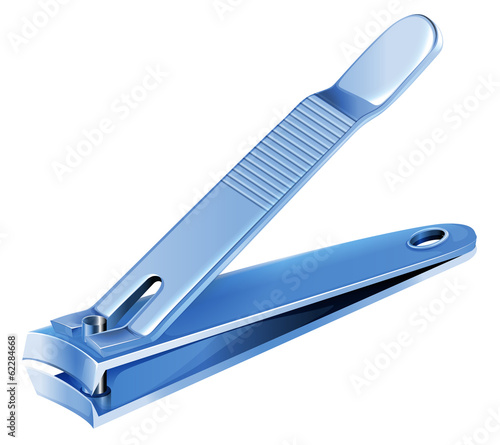 A blue nail clipper