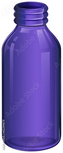 A violet medicine bottle