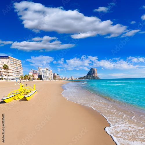 Calpe playa Arenal Bol beach near Penon Ifach Alicante photo