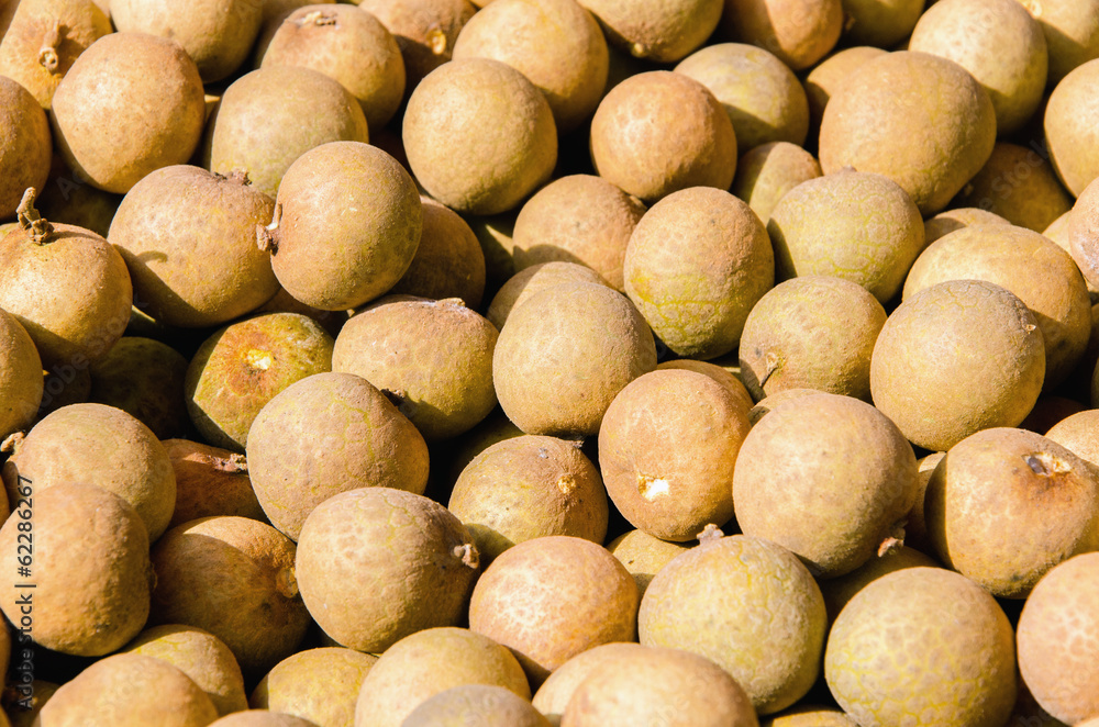 A number of Longan in fruit market A number of Longan in fruit market