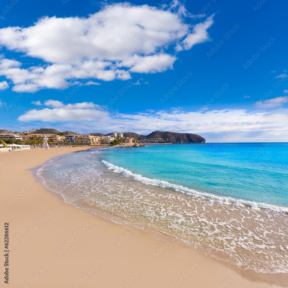 Moraira Playa la Ampolla beach in Teulada Alicante Spain