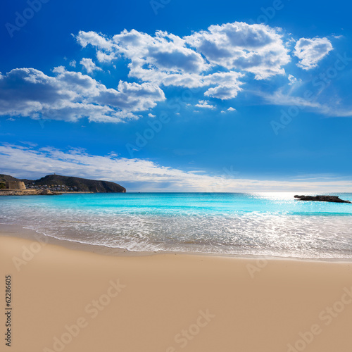 Moraira Playa la Ampolla beach in Teulada Alicante Spain