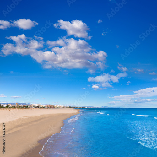 Sagunto beach in Valencia in sunny day in Spain photo