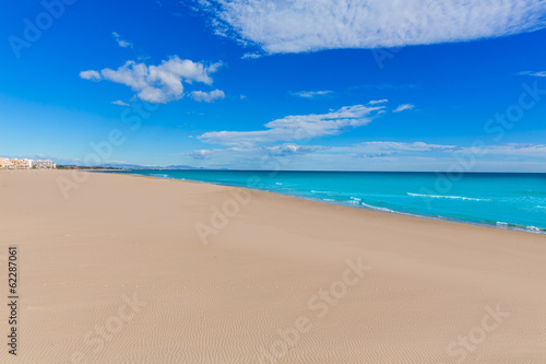 Sagunto beach in Valencia in sunny day in Spain