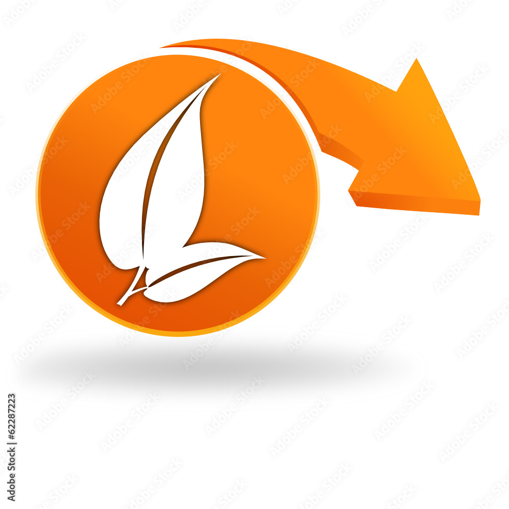 végétal sur bouton orange végétal sur bouton orange