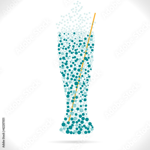 A refreshing blue cocktail in a pilsner glass