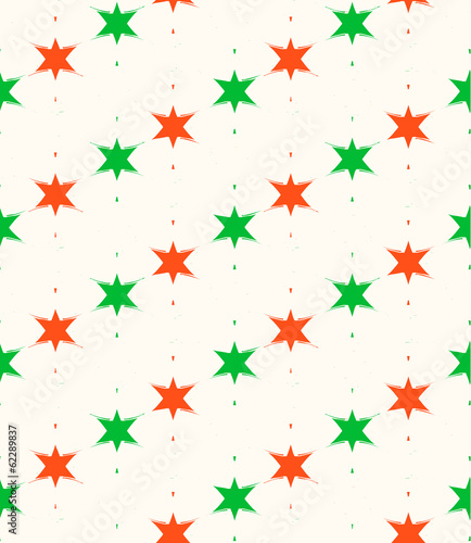 Seamless decorative christmas vector pattern with stars