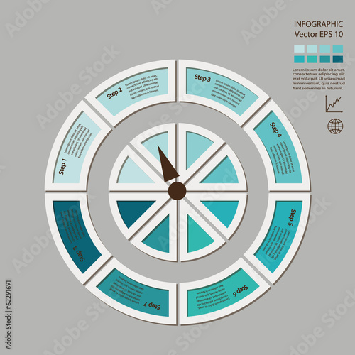 Process chart module. Infographics.