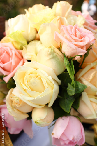 Bridal bouquet with roses arrangement