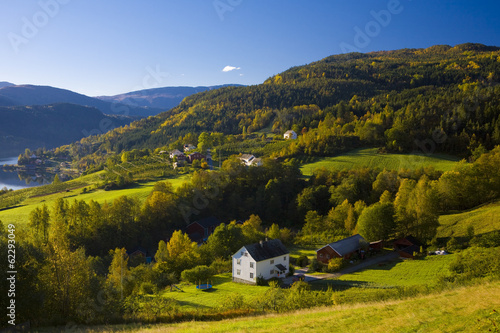landscape near fjord Ulvik, Norway
