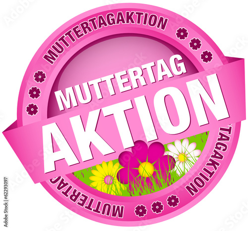 Button Banner "Muttertagaktion" Blumen pink
