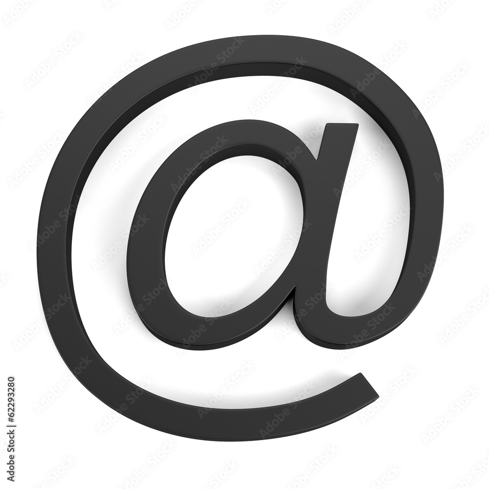 realistic 3d render of at sign realistic 3d render of at sign