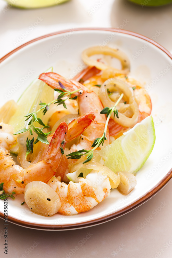 prawns with lime on thyme prawns with lime on thyme