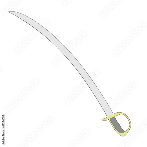 cartoon image of sword weapon - sabre photo