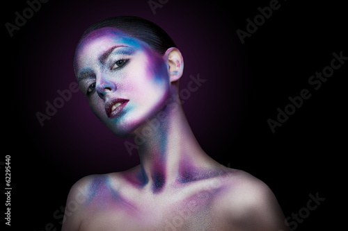 Creative face paint portrait