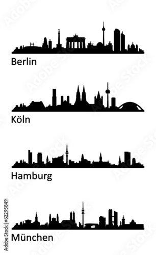 Skyline Berlin Köln Hamburg München