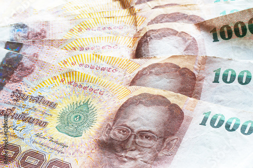 Fototapeta Thai money, thousand baht banknotes