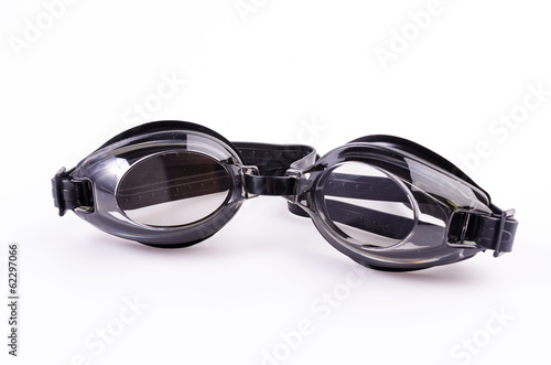 Swimming goggles glasses isolated on white background