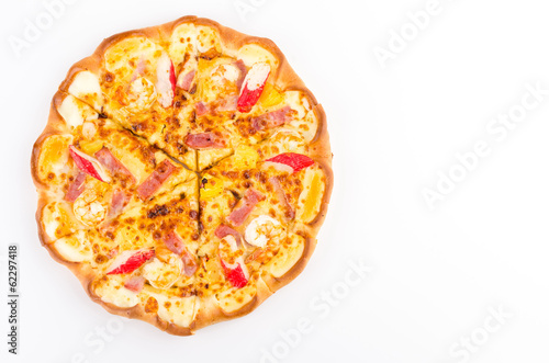 Pizza isolated white background