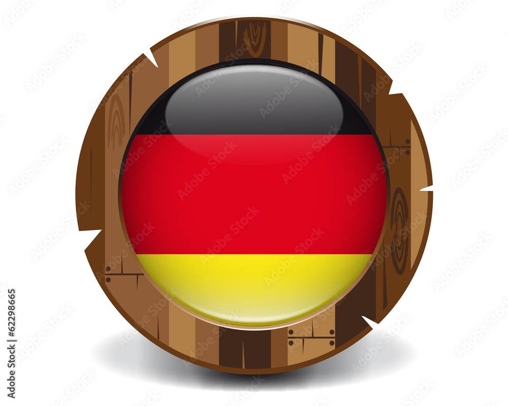 Obraz premium Germany wood button