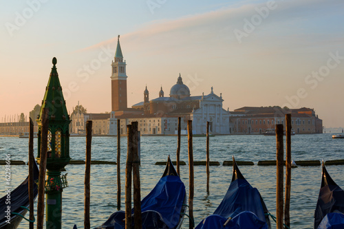 morning view of San Giorgio island, Venice, Italy