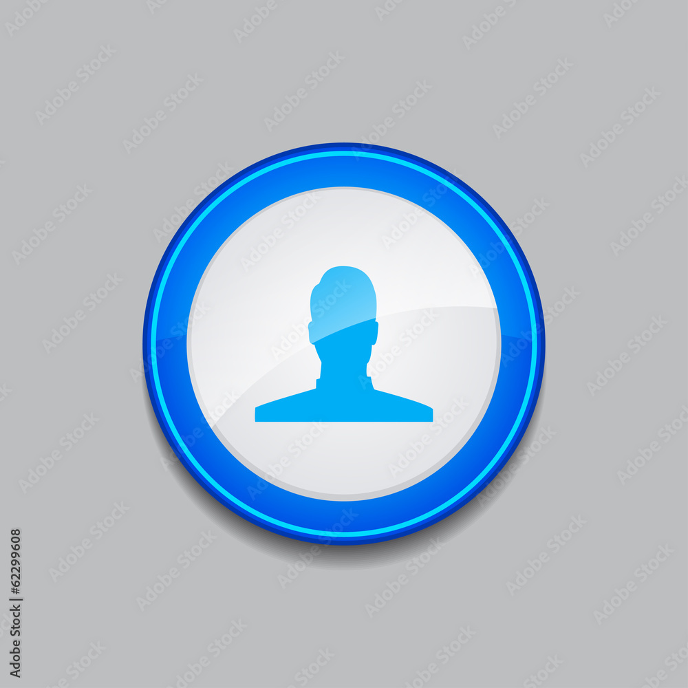 User Circular Vector Blue Web Icon Button User Circular Vector Blue Web Icon Button