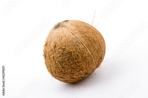 Coconut isolated white background