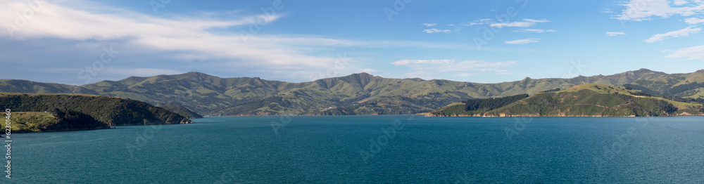 Coastline at Akaroa in New Zealand Coastline at Akaroa in New Zealand