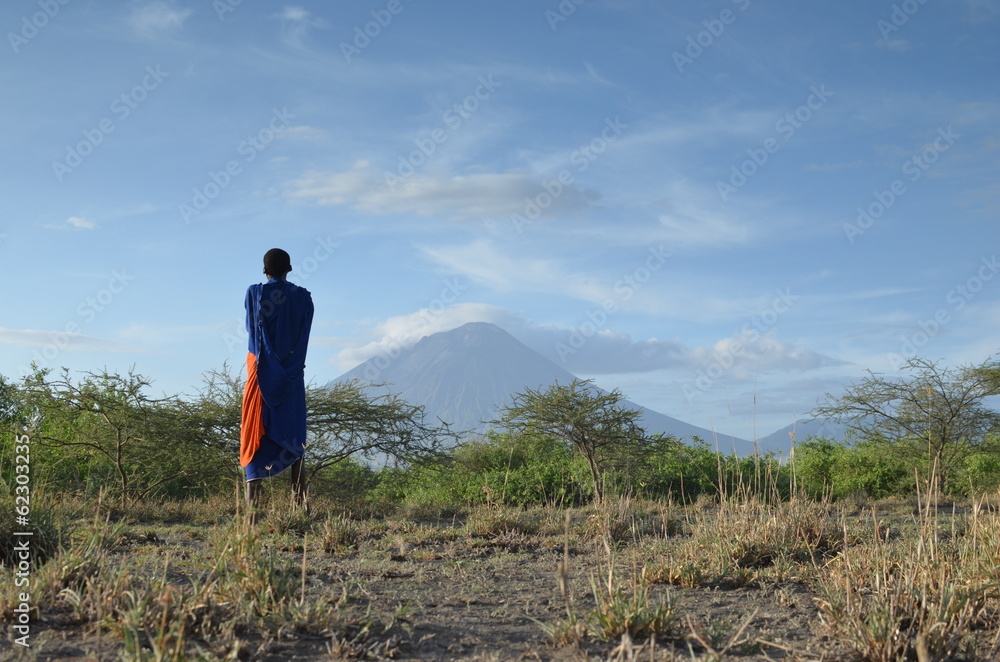 Fototapeta premium montagne sacrée pour les masaï