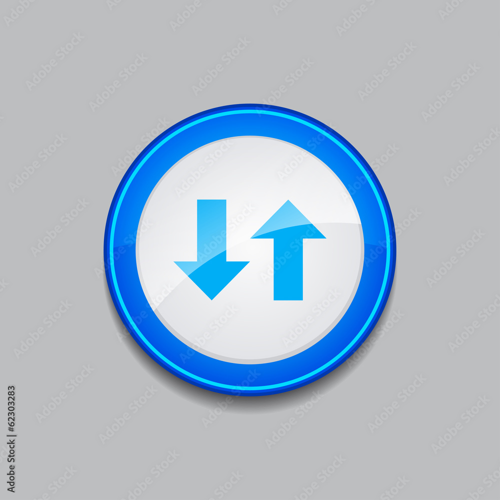 Data Circular Vector Blue Web Icon Button