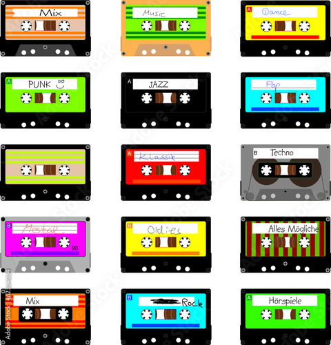 Verschiedene Kassetten