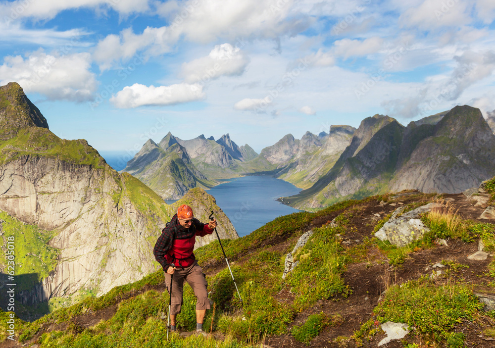 Fototapeta premium Hike in Lofoten