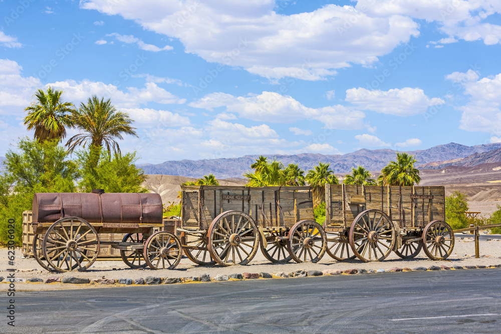 old waggons in the Death valley