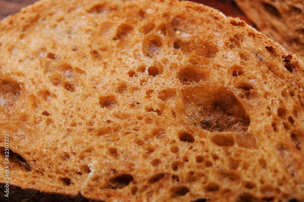 Closeup photo of a homemade bread