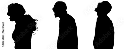 Vector silhouette of people.