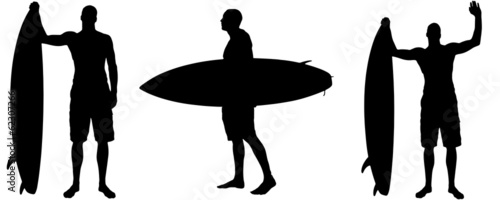 Vector silhouette of a man.
