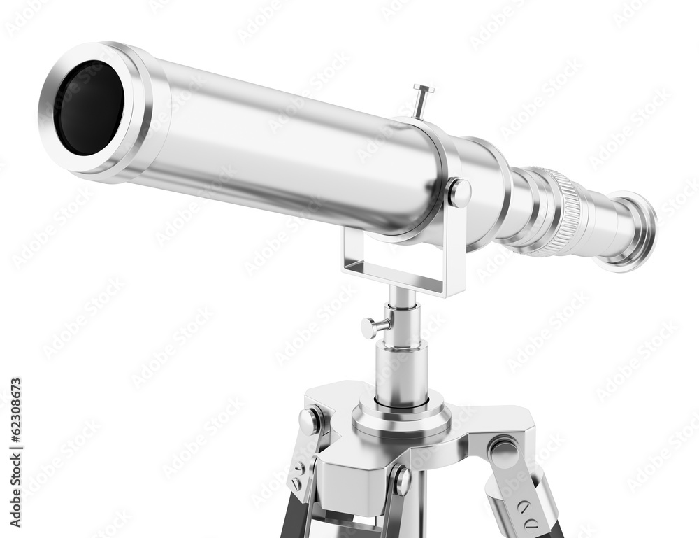 telescope on tripod isolated on white background telescope on tripod isolated on white background