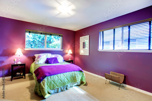 Contrast color beautiful bedroom