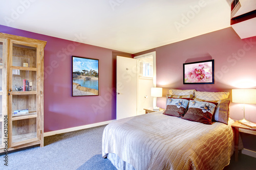Contrast color beautiful bedroom